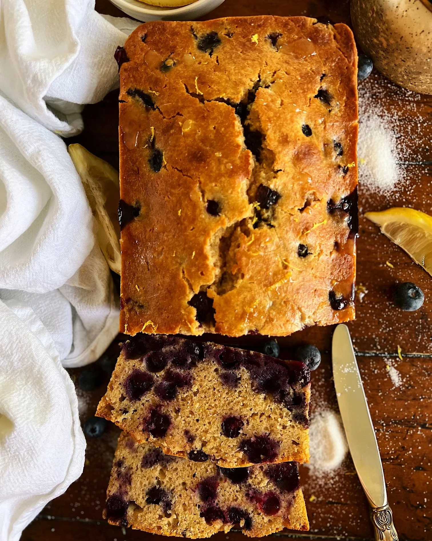 Blueberry Lemon Ricotta Cake