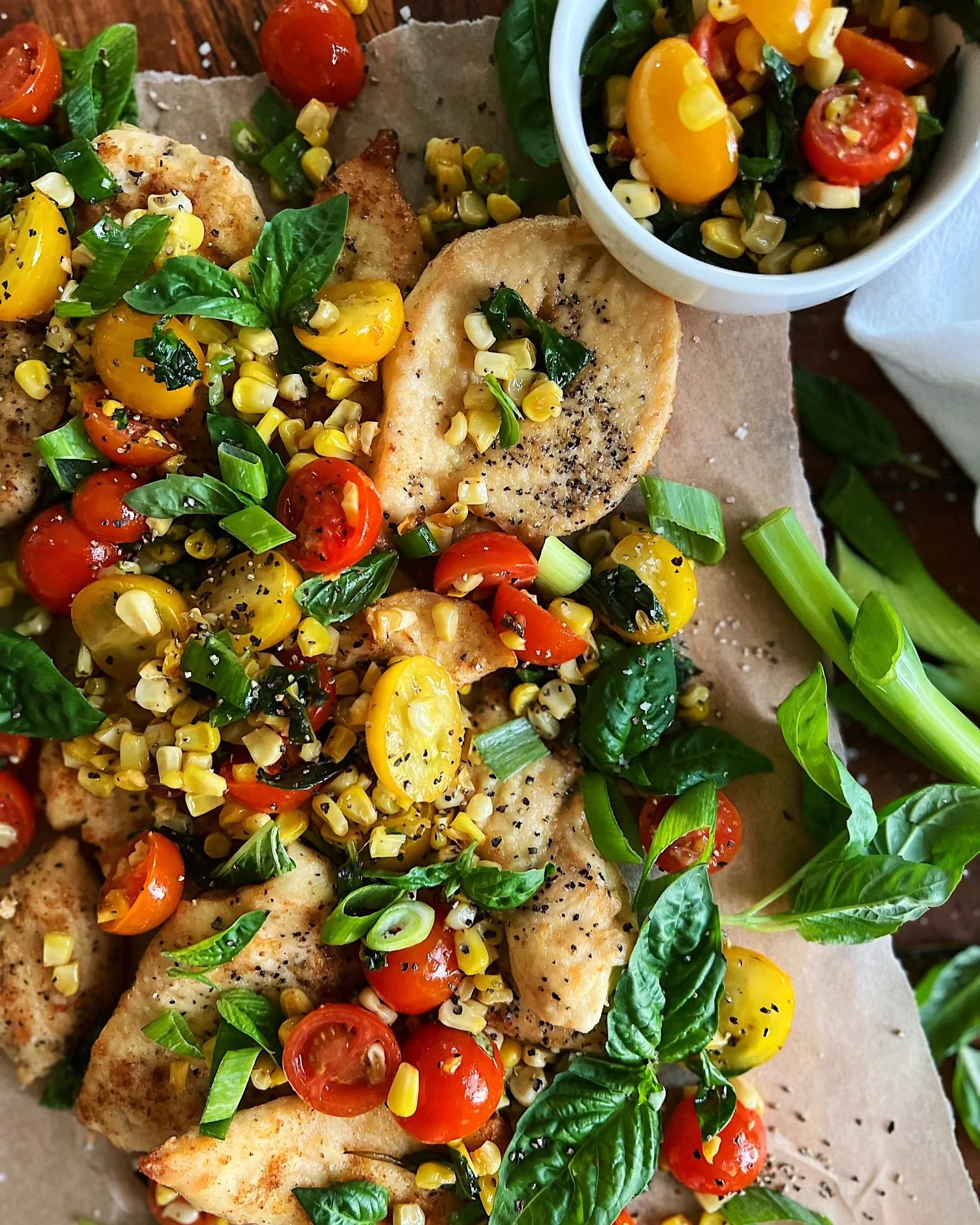 Sautéed Chicken with Tomato Corn Salsa