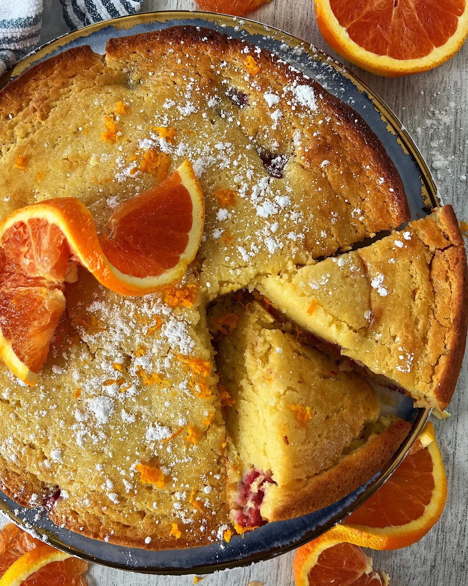Raspberry Orange Ricotta Cake