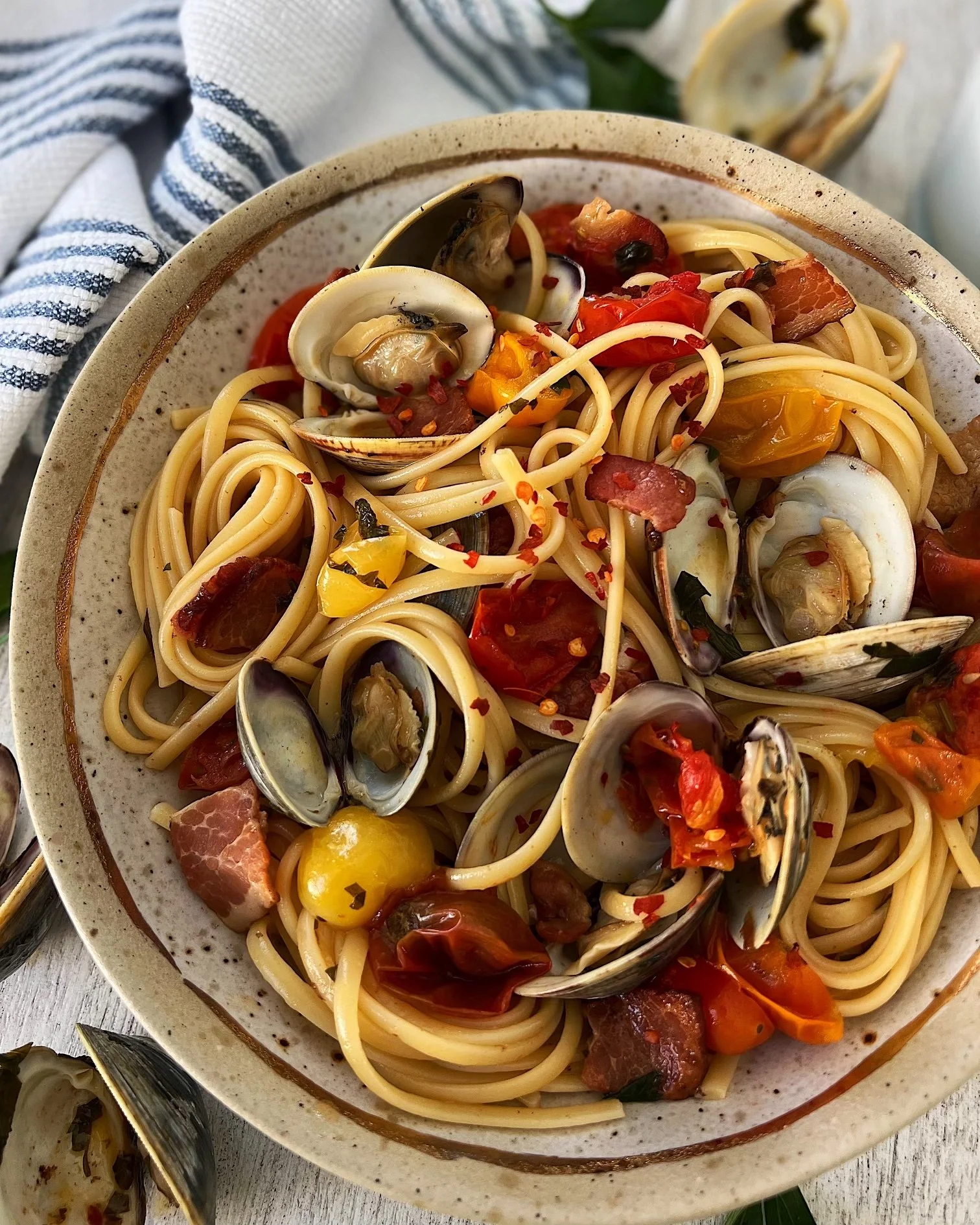 Clams Casino Pasta