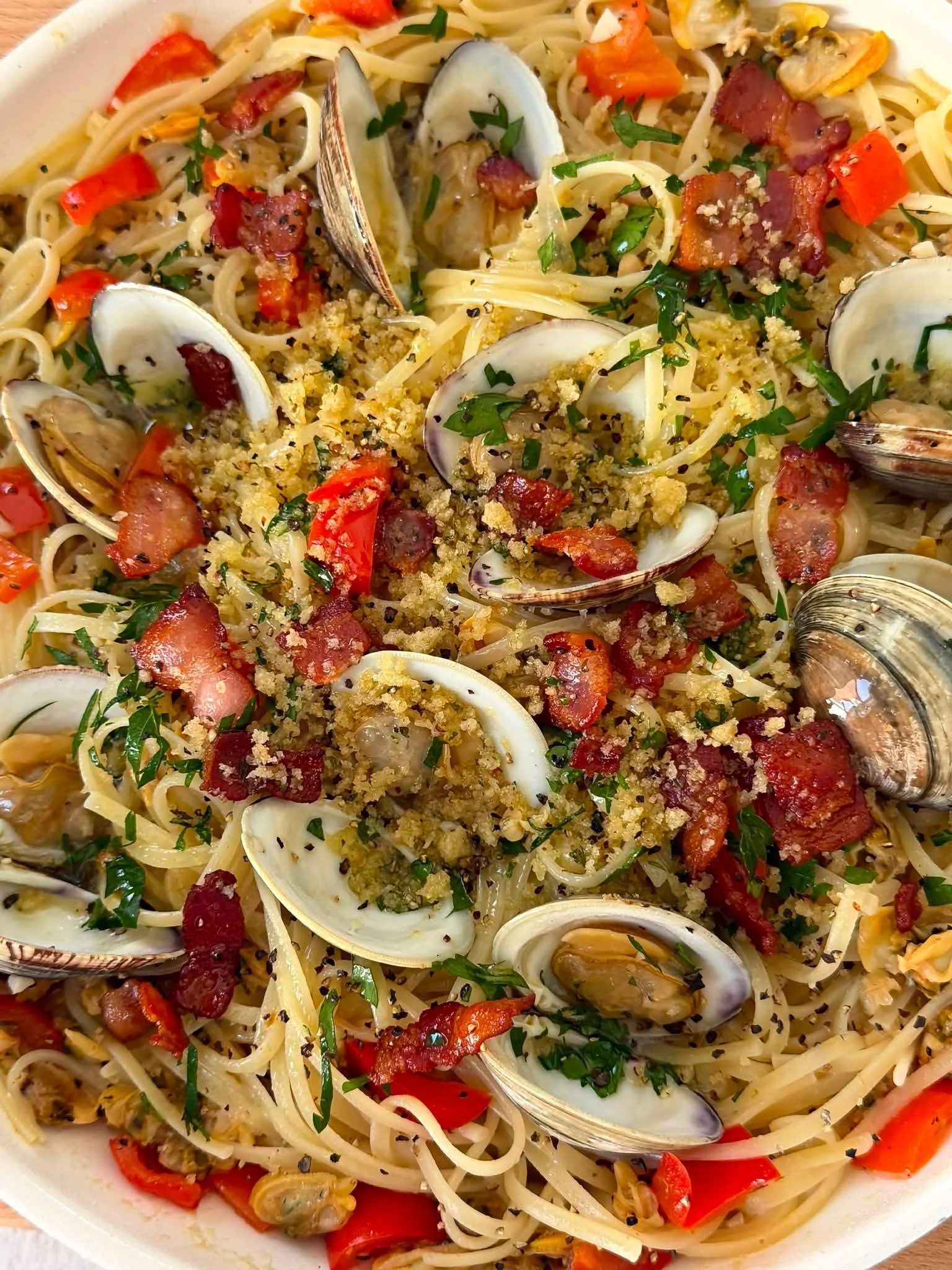 Clams Casino Pasta
