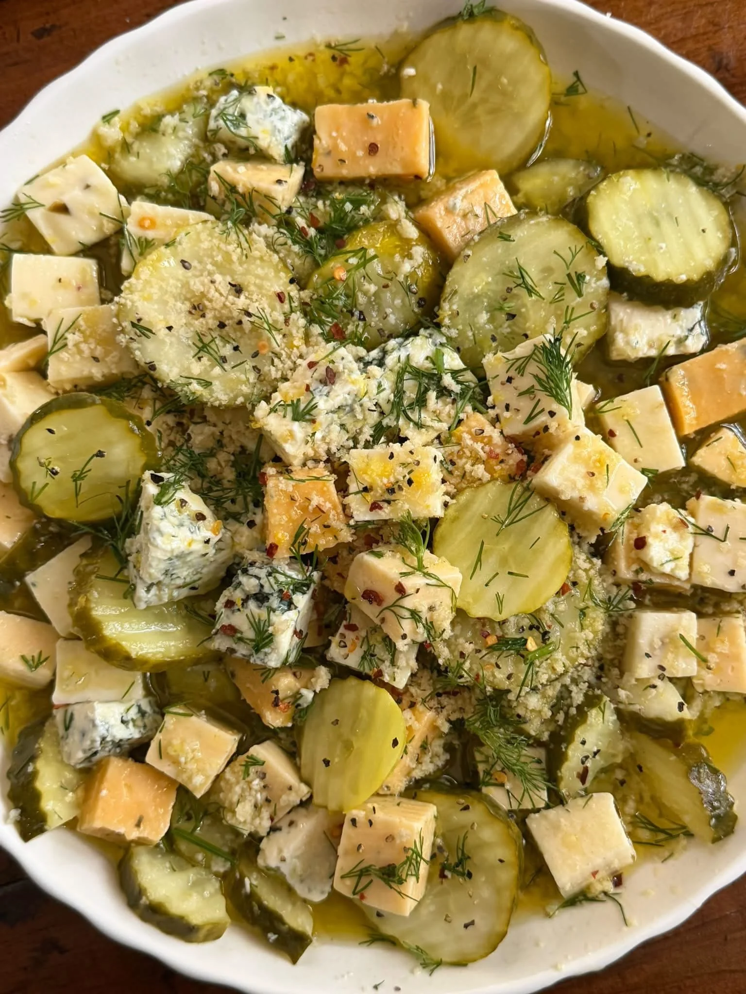 Fried Pickle Marinated Cheese