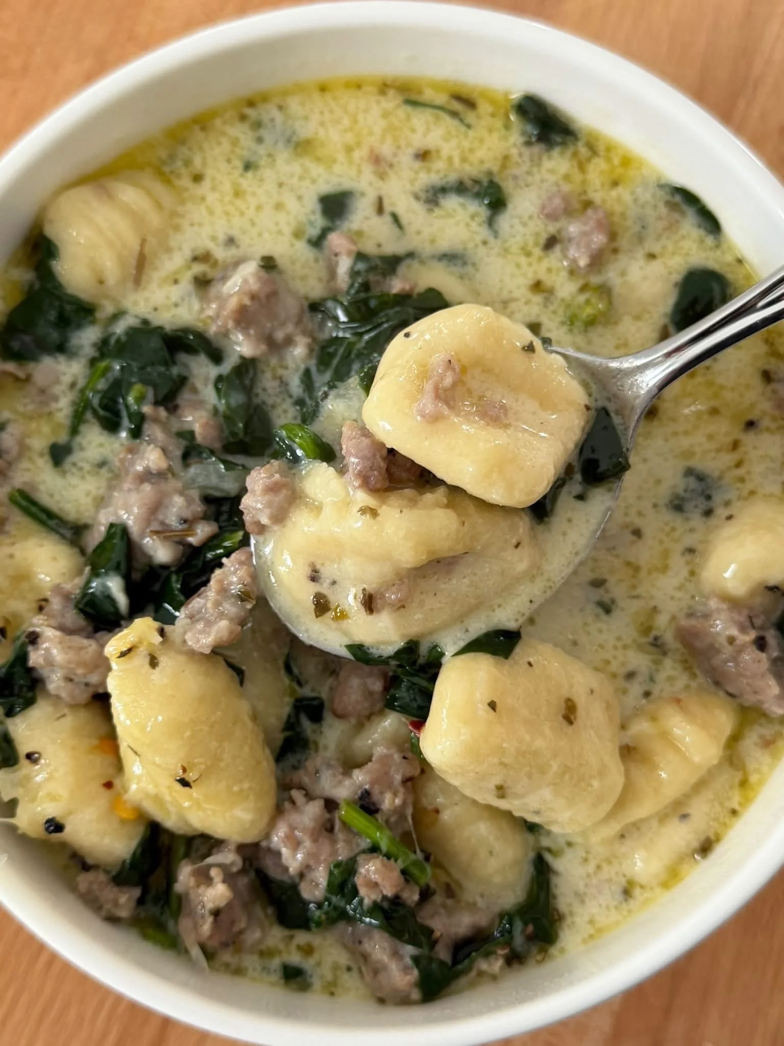 Creamy Sausage Gnocchi Soup