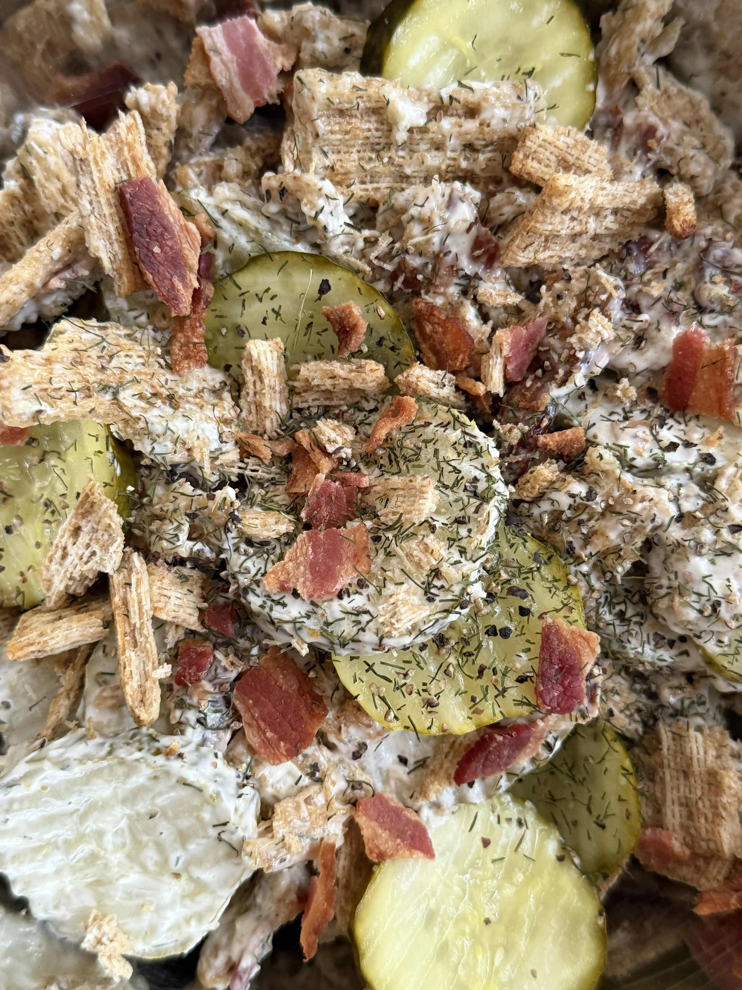 Dill Pickle Triscuit Cracker Salad