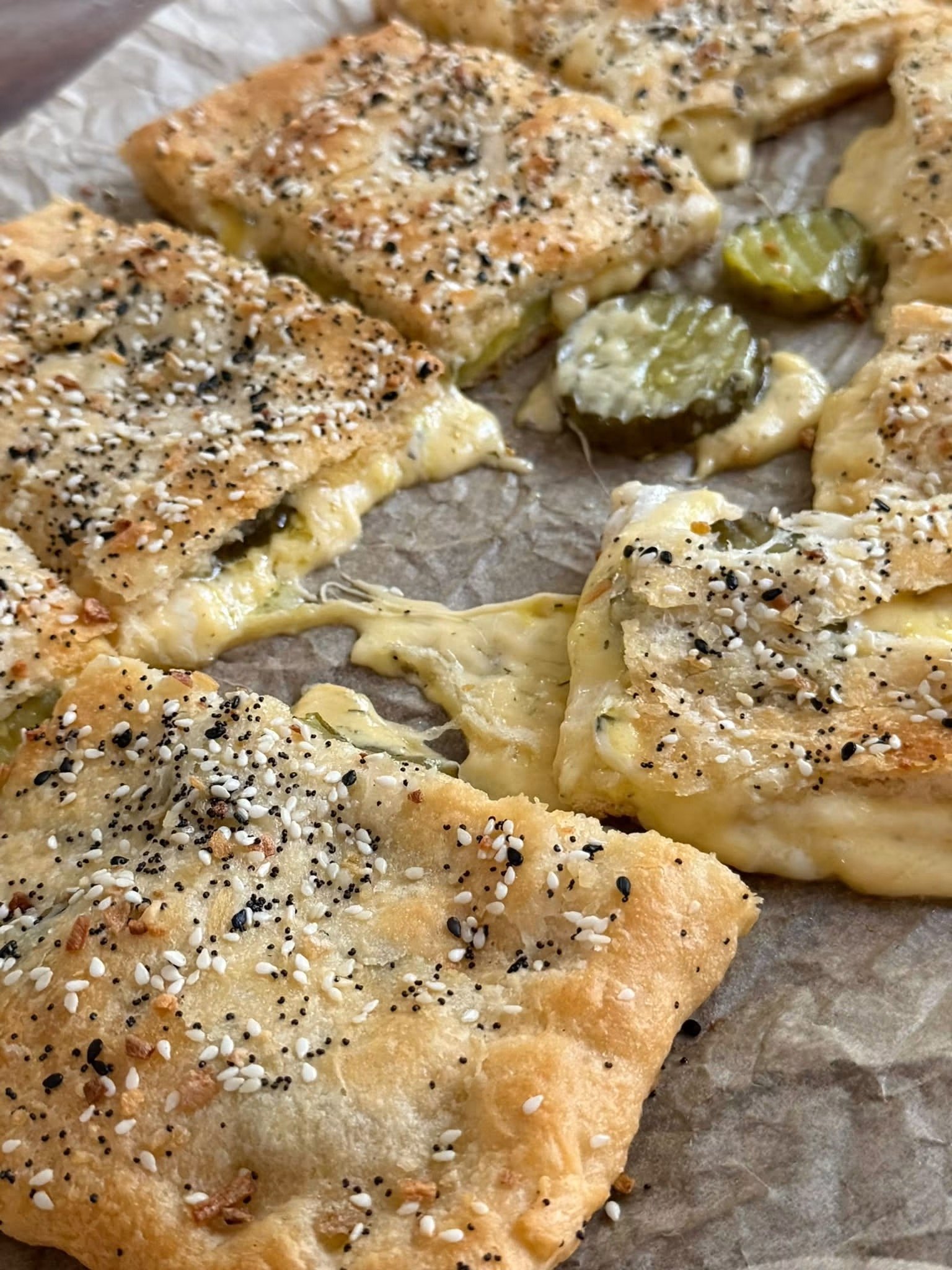 Crescent Pickle Sandwiches