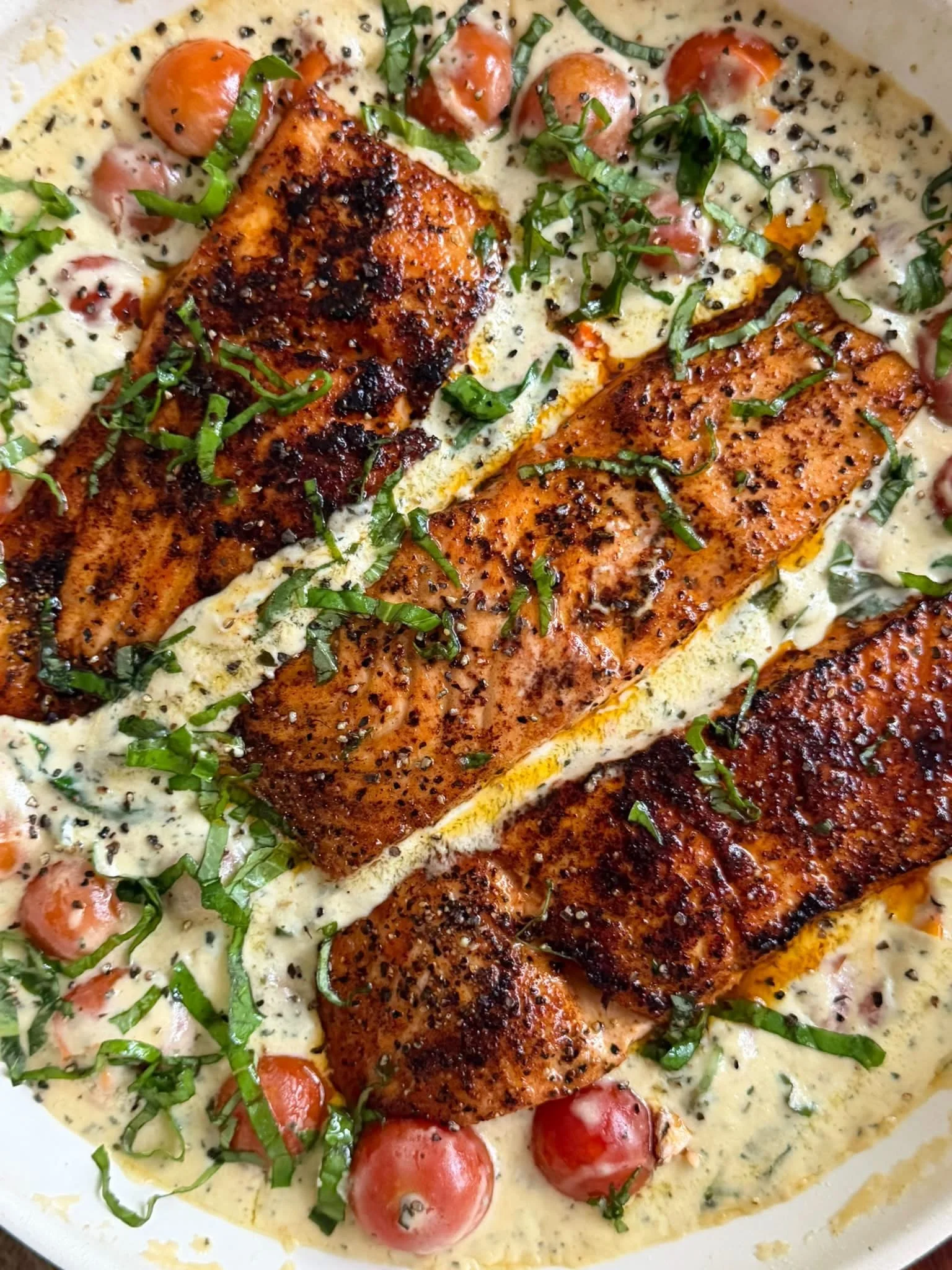 20 Minute Boursin Tomato Basil Salmon
