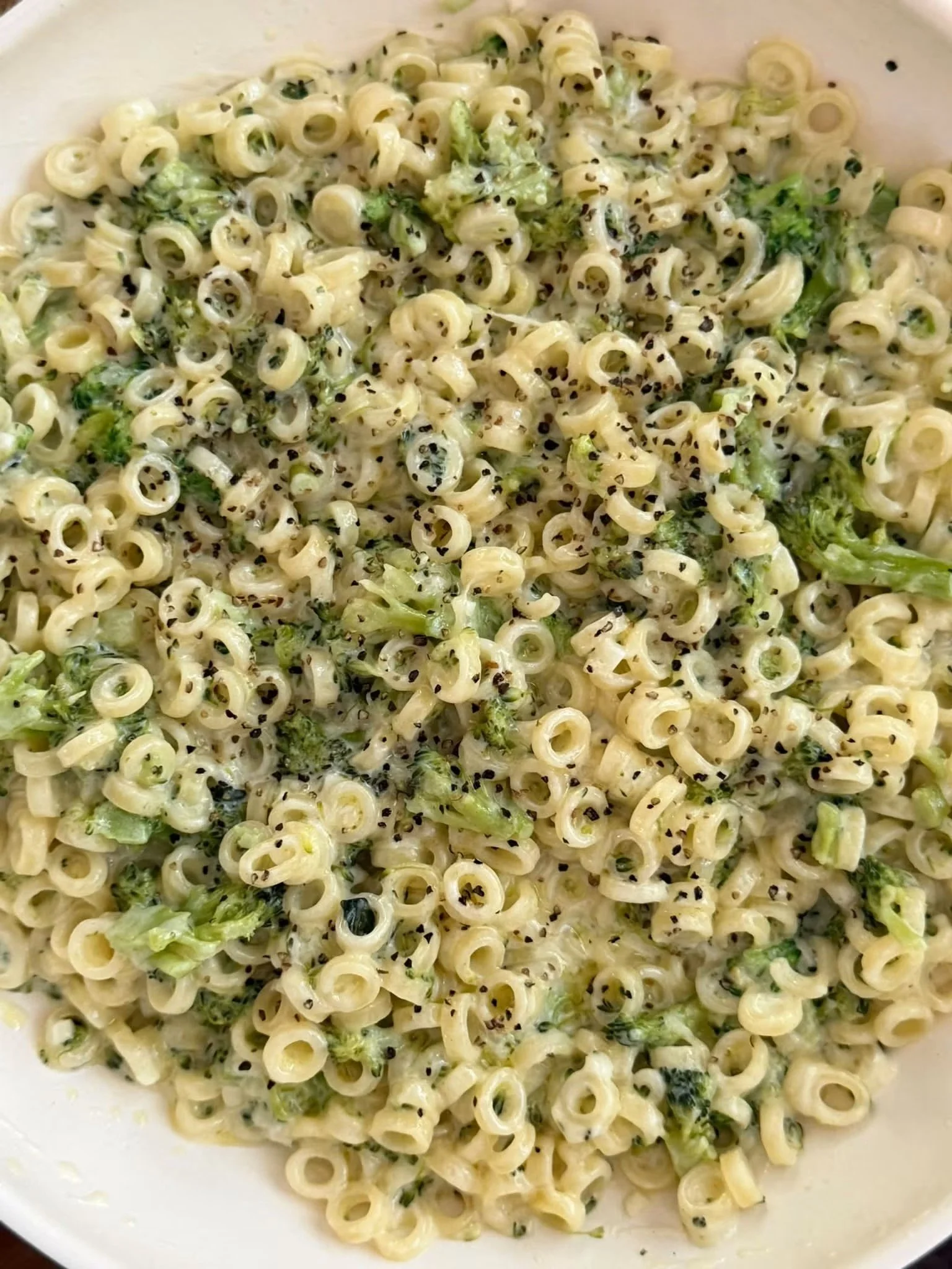 Creamy Garlic Broccoli Pasta Rings