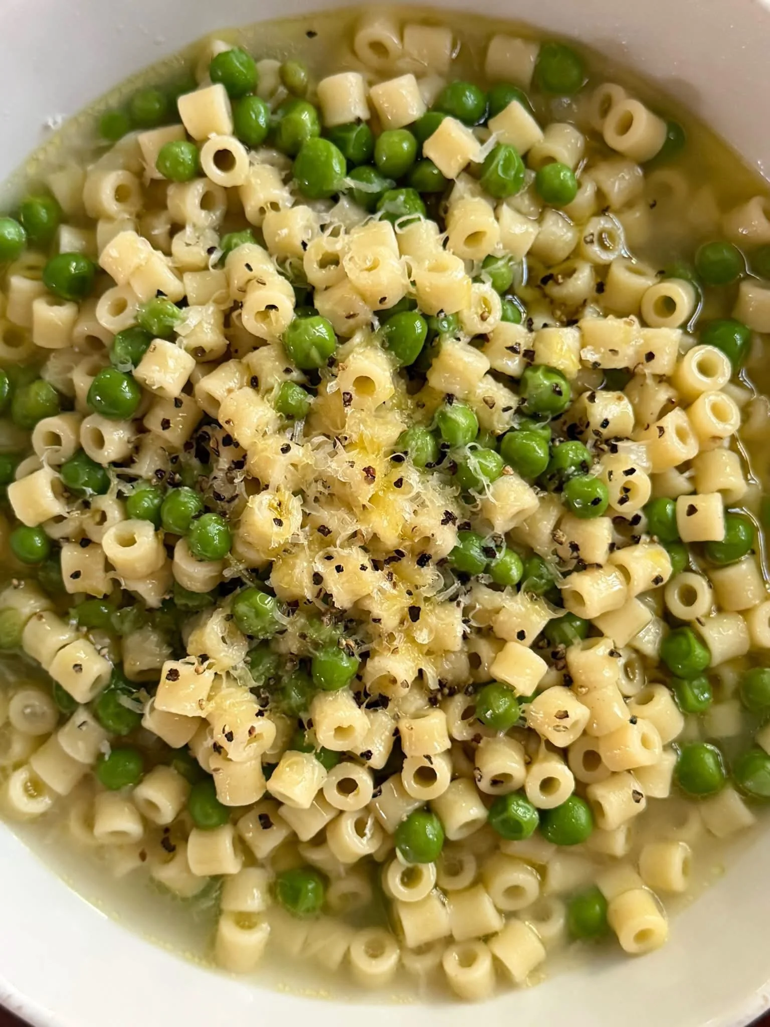 One Pan Pasta &amp; Peas