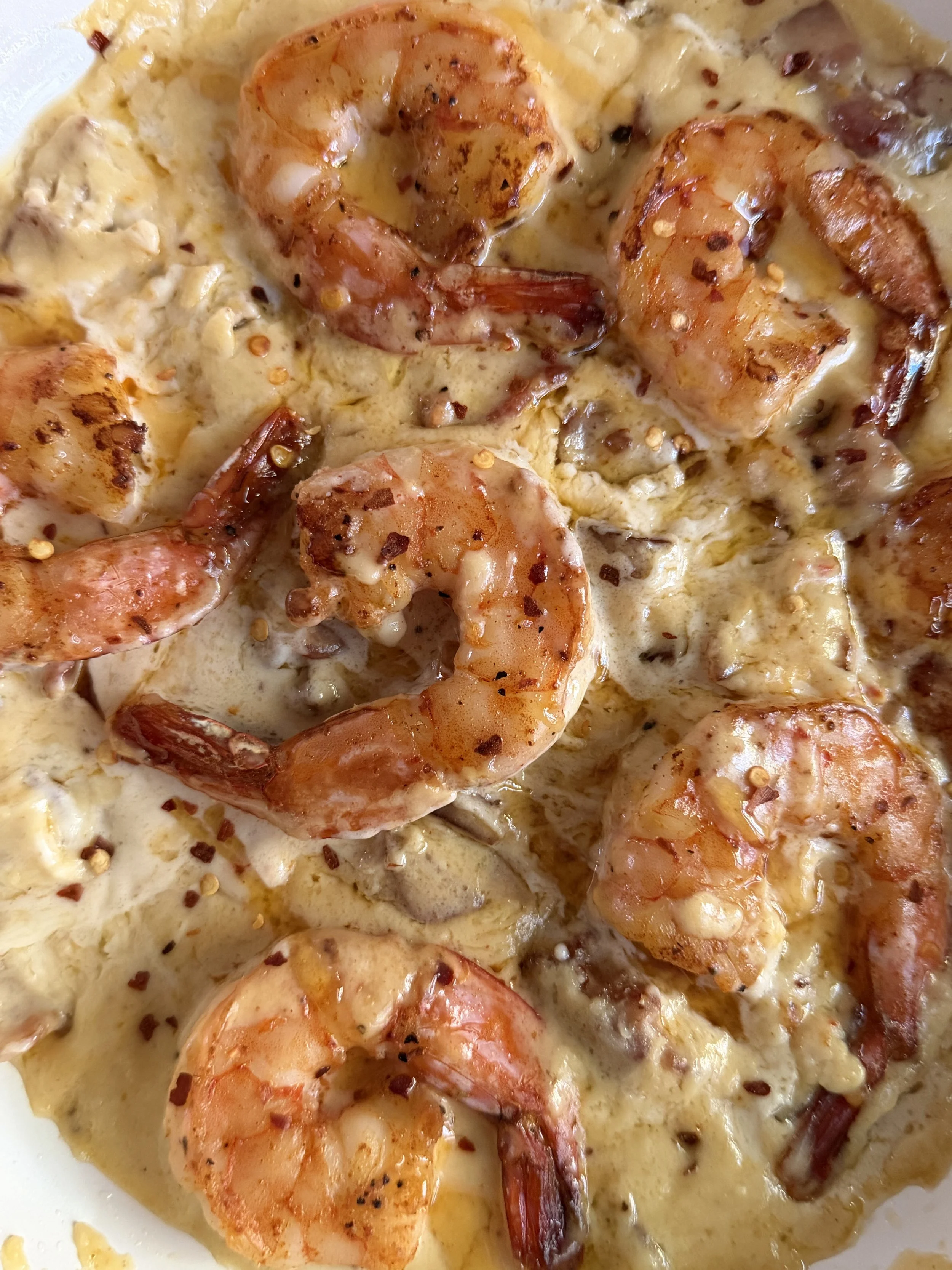 15 Minute Hot Honey Boursin Shrimp