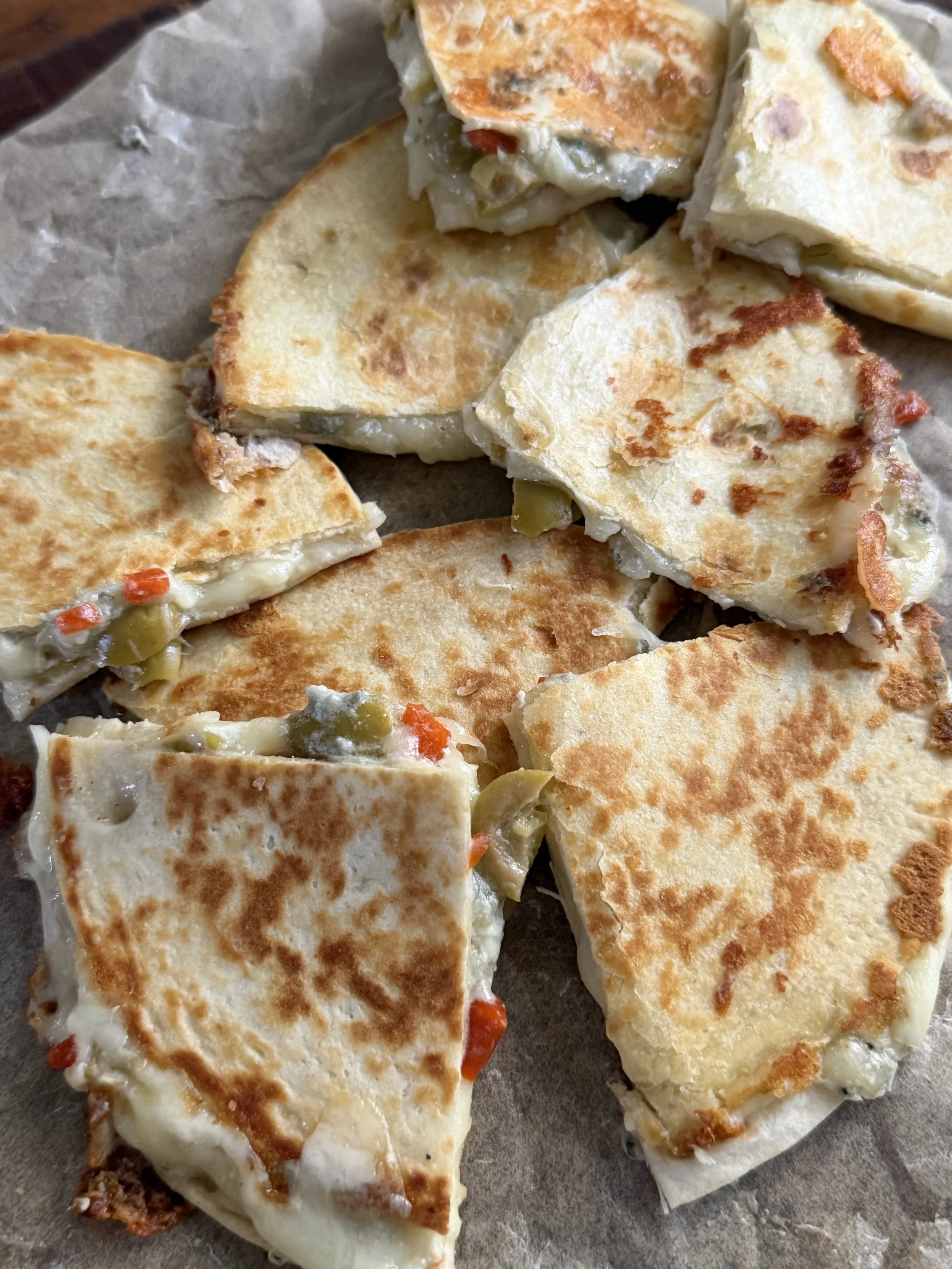 Dirty Martini Quesadillas
