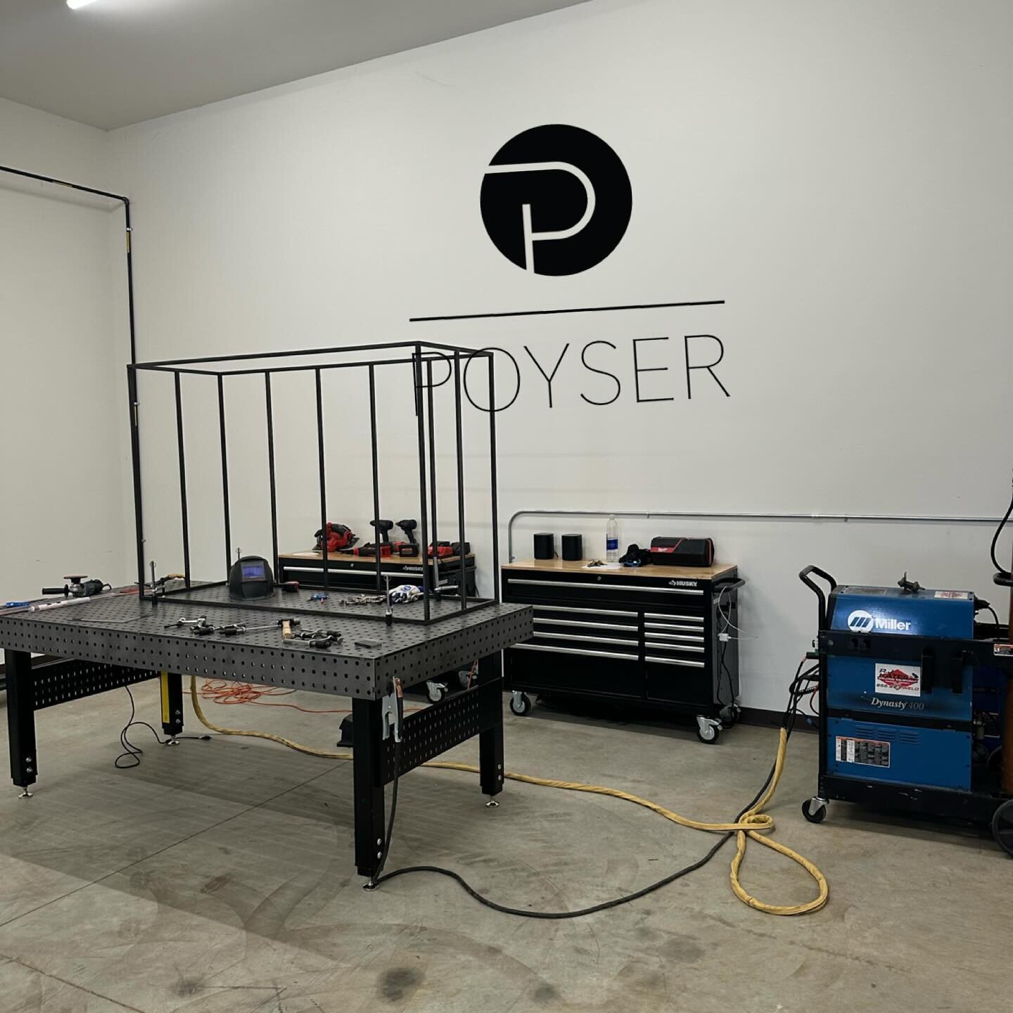1st job in the Tennessee shop thanks to @theposhhome. We are so grateful for our clients and vendors that have made this possible. 
@r.j.kates 
@schorr_metals 

#poyserco #rjkates #designer #welder #metalwork