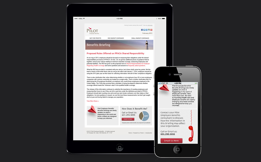 Pilot Employee Benefits-Responsive Email Developent