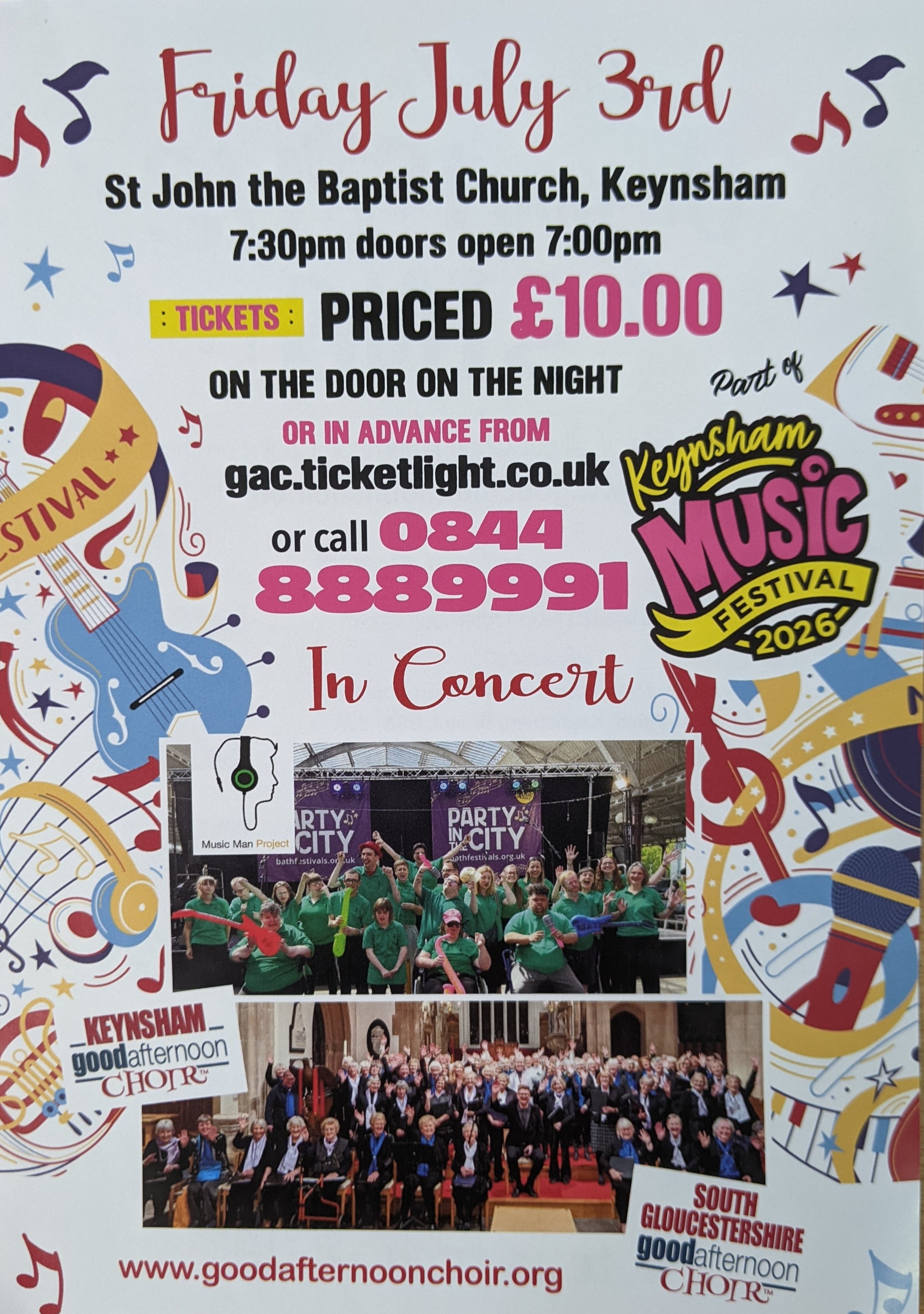 19.30 Choirs in concert - Part of Keynsham Music Festival