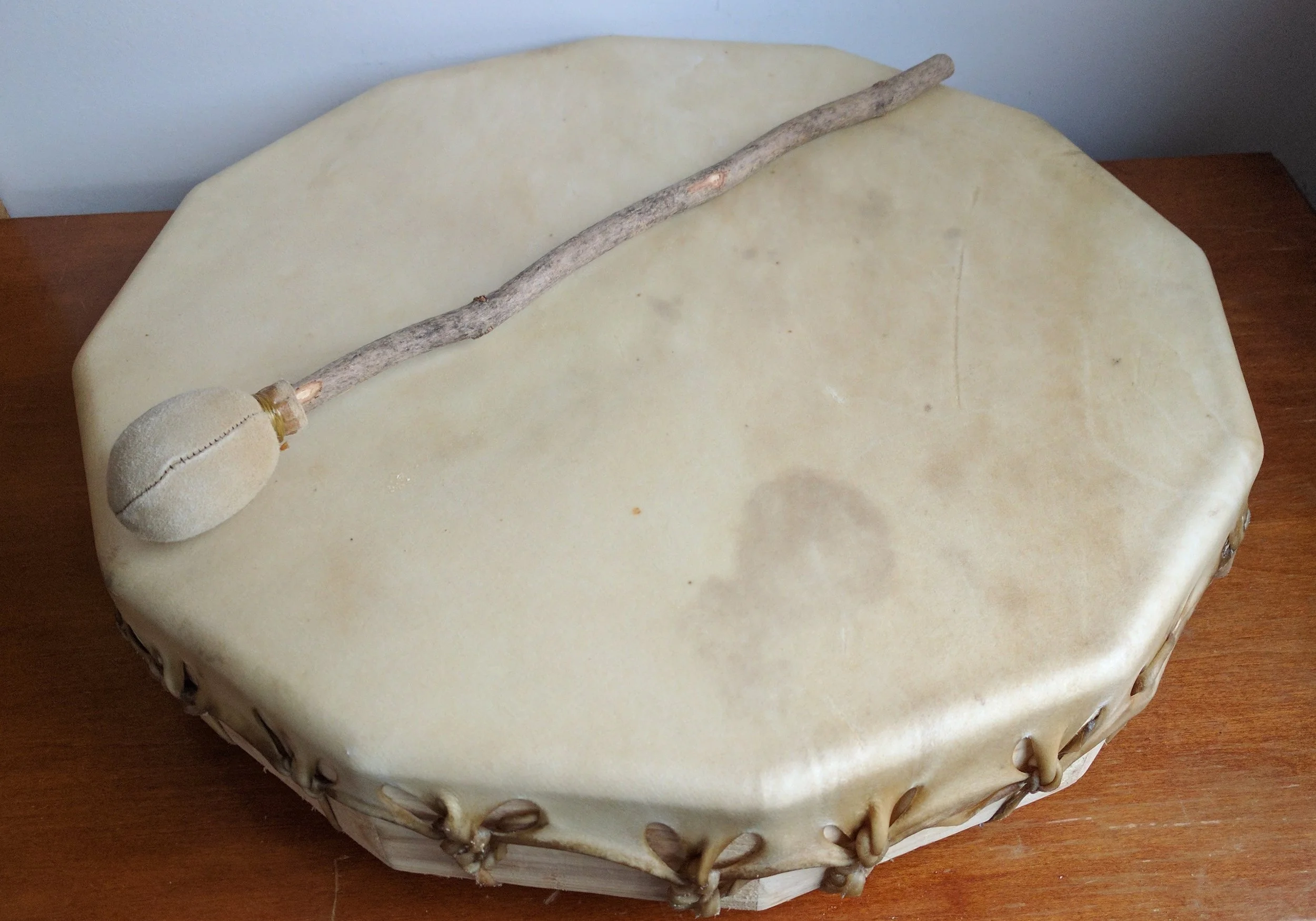 Hand-made Rawhide drum for journeying