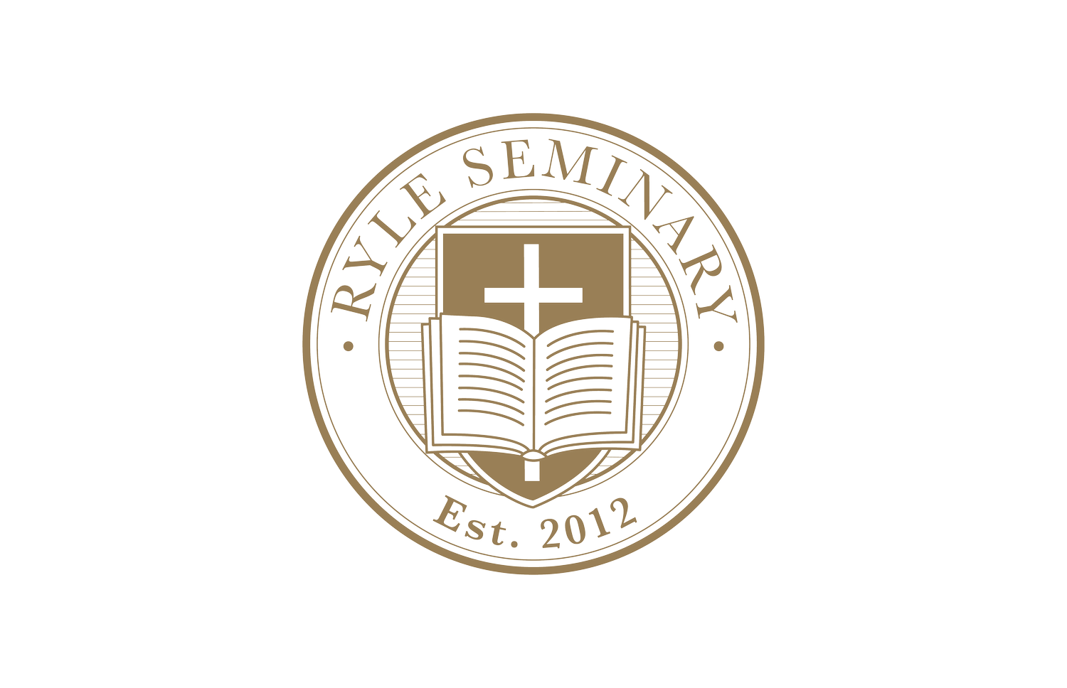 Royal Seminary logo featuring an open book, a cross, and the text 'Royal Seminary Est. 2012' in a circular design