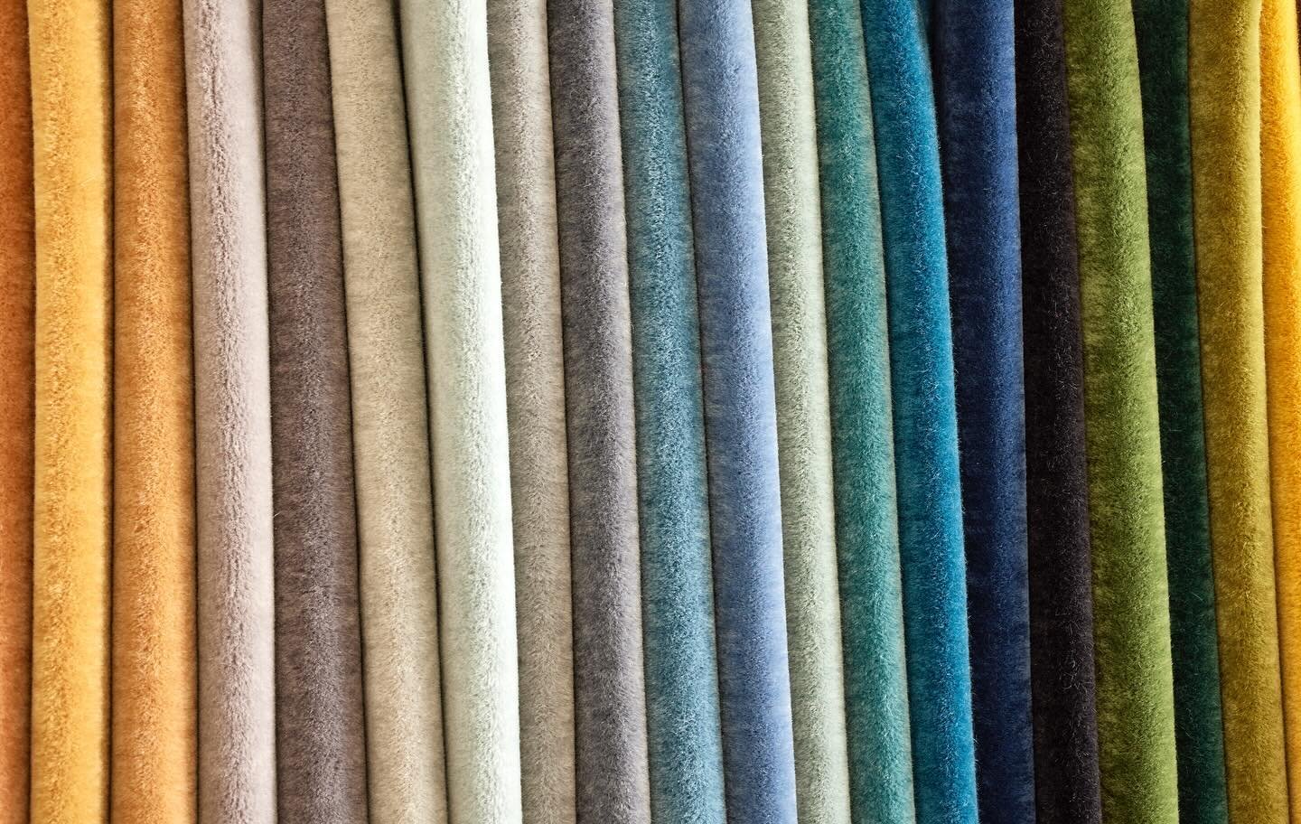 This is only a selection of the gorgeous shades of Mohair we carry at Savel. What can we help you find? 

#mohair 
#fabric
#colorinspiration 
#colorful 
#upholstery