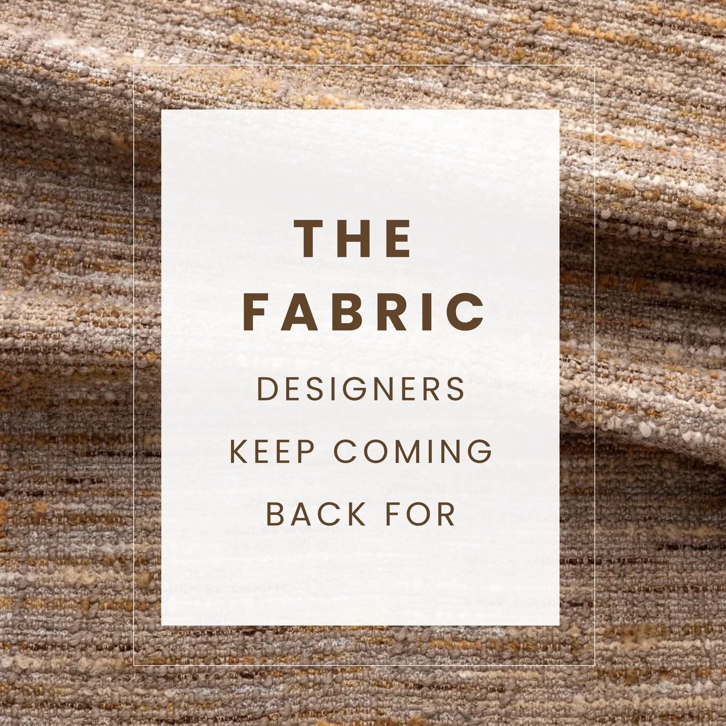 ✨The fabric designers can&rsquo;t quit✨
There&rsquo;s a reason Vendome keeps showing up in the most elevated interiors. Richly interwoven colors. A striking texture. And that unmistakable depth that only comes from thoughtful, time-honored weaving.
F