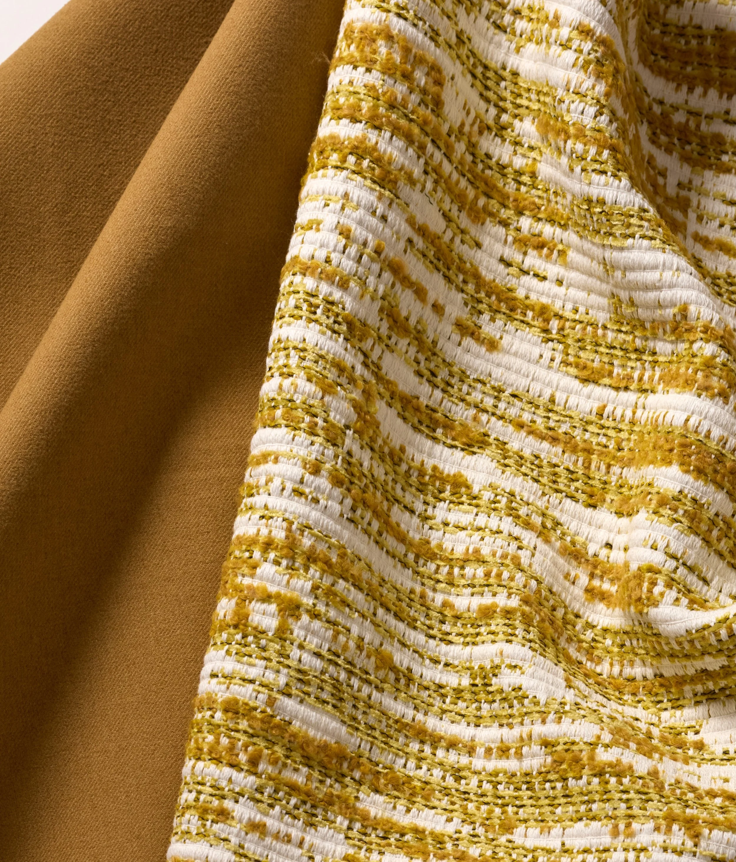 We have some beautiful new fabric collections, created with you in mind. Here&rsquo;s a sneak peek of Forte &amp; Strata in Ochre. Want to see more? DM us to get started! 

#ochre #gold #colorinspiration #newfabric #moodboarding
