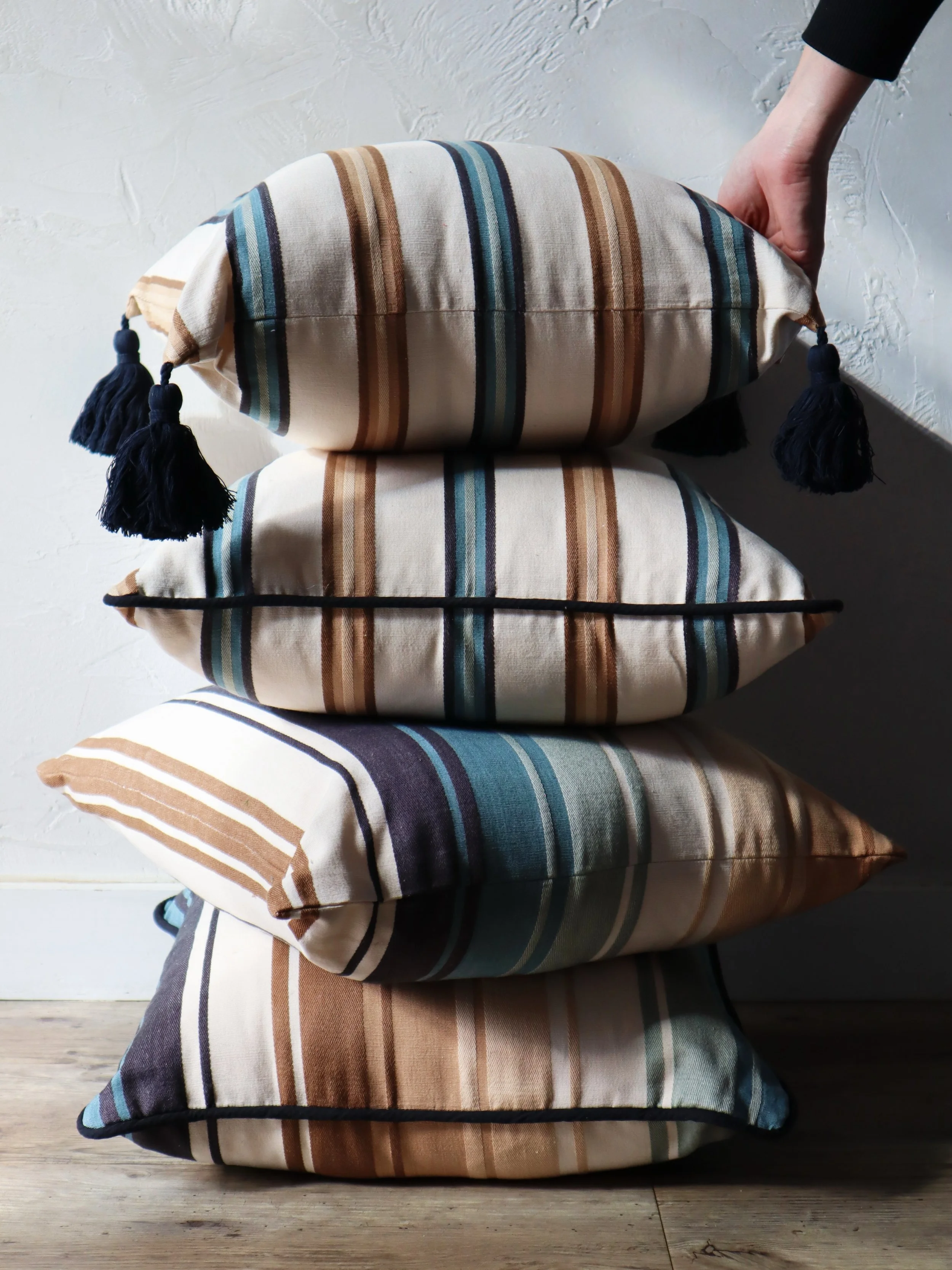 Woven by master weavers on a traditional floor loom, Avala &amp; Kalka are colorful stripes in shades meant to invoke joy. Pure joy. 

Available in 6 color ways each, DM us for samples or come see the entire joyful @malabarfabrics collection in perso