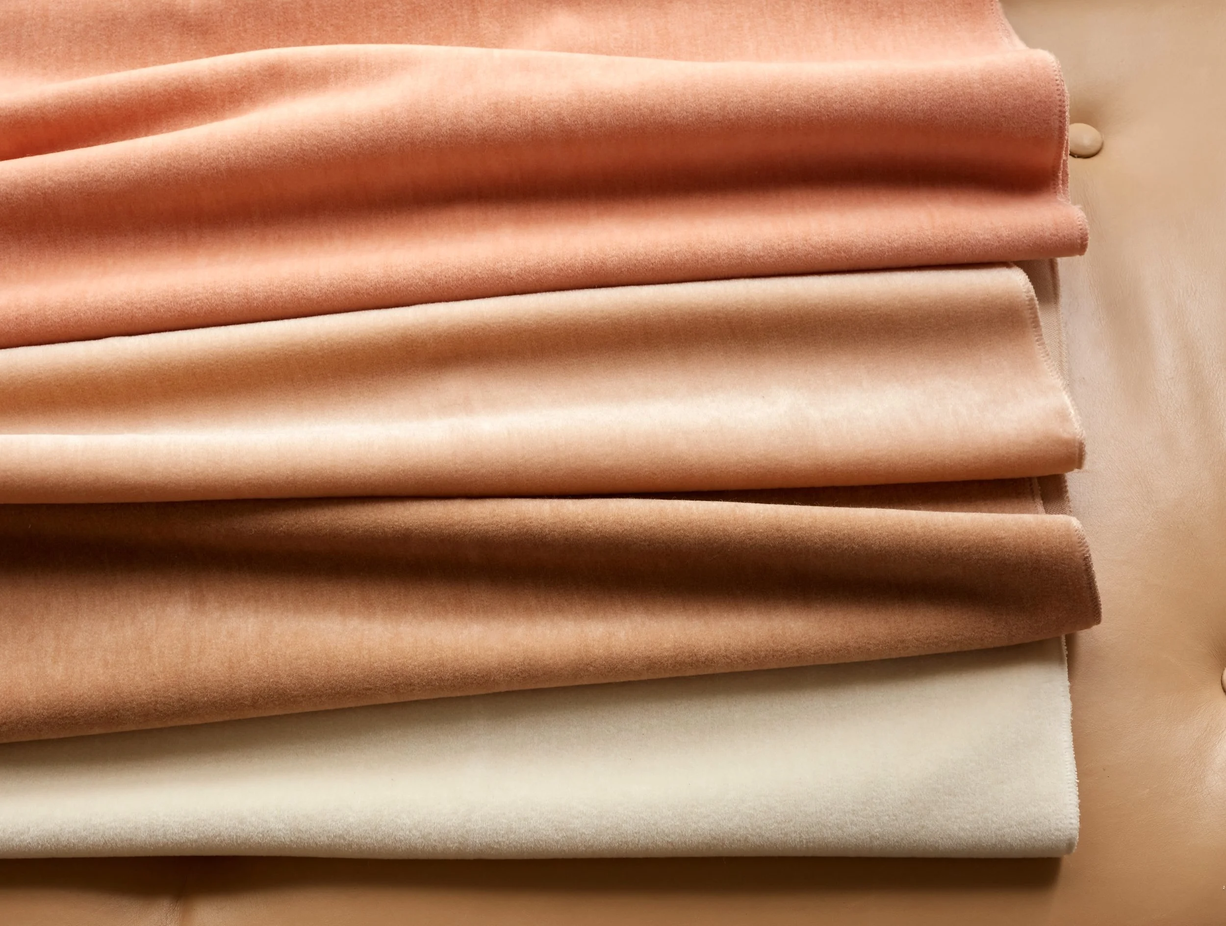 ✨Bristol ✨With a truly luxurious drape and hand, Bristol is magic to the touch. Available in dreamy shades, it is the perfect mohair velvet for all design vocabularies. Where will you use it? DM us for samples. 

Color ways from top to bottom:
- Peac
