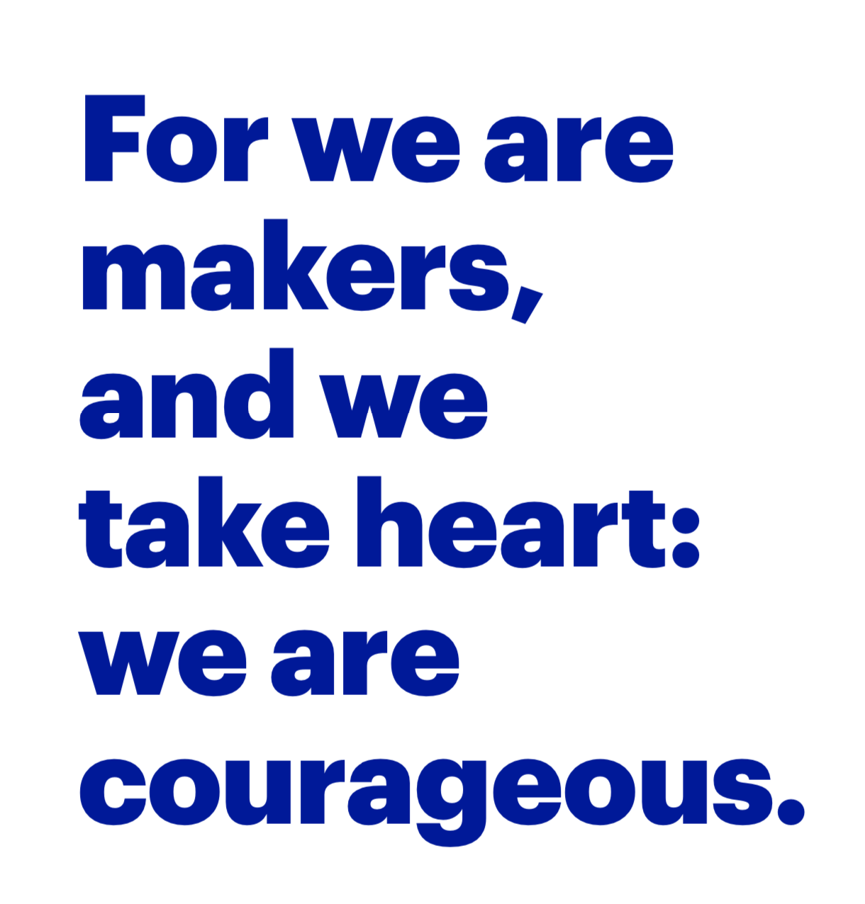 Creative courage