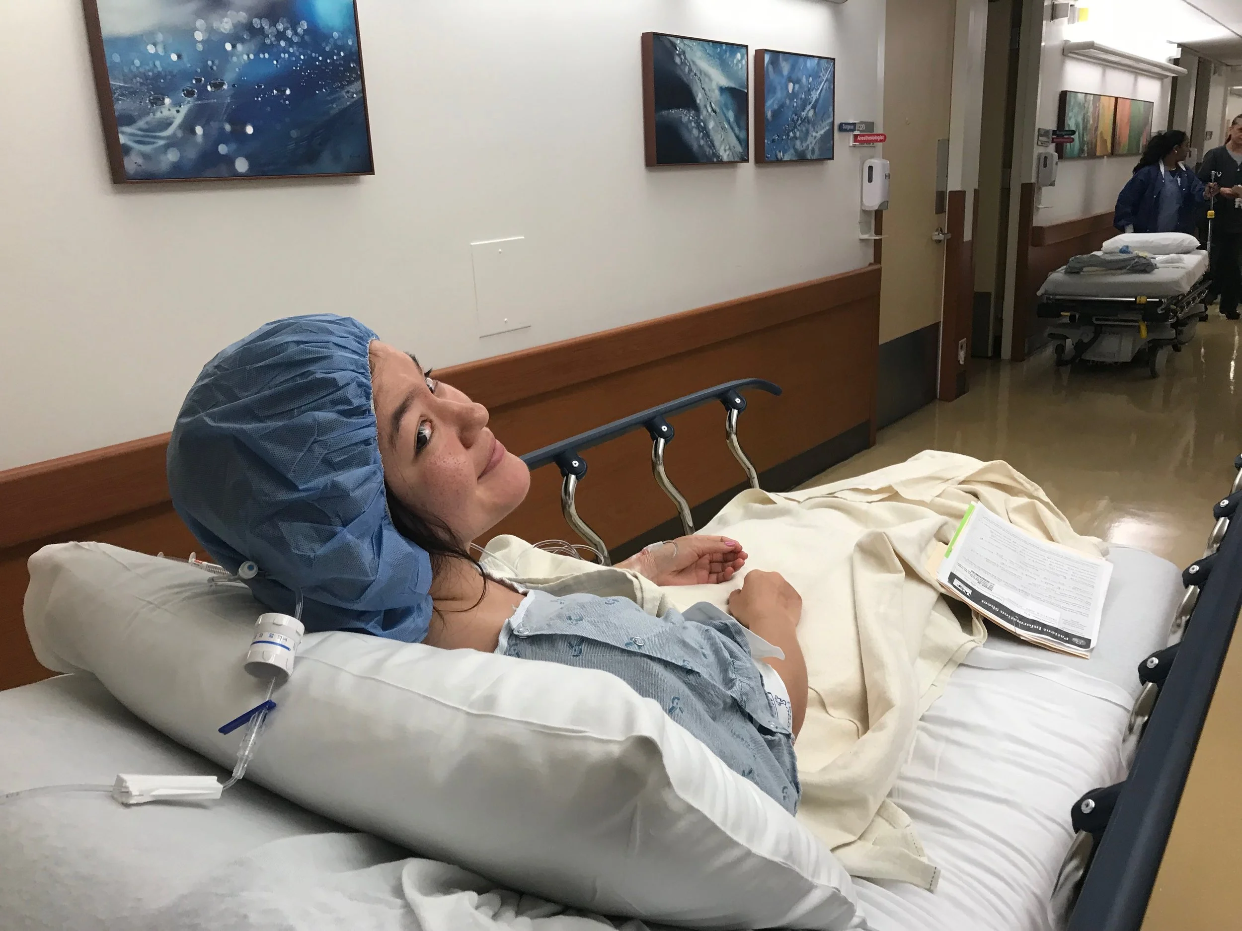 Last goodbye before the operating room