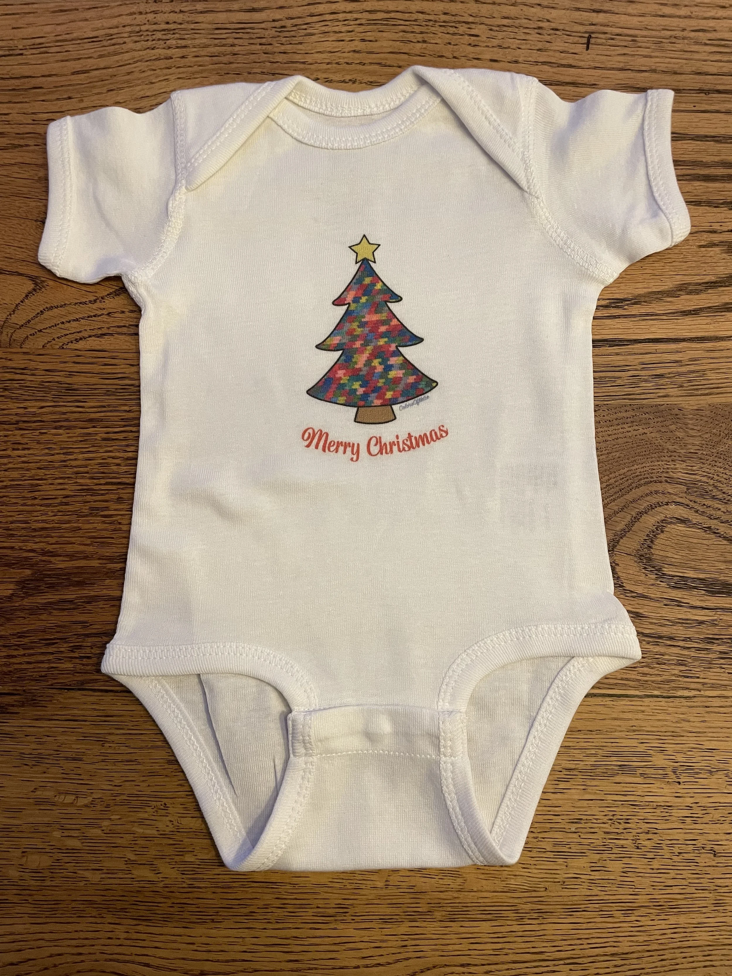 Christmas Tree Onesie-Size 6 month