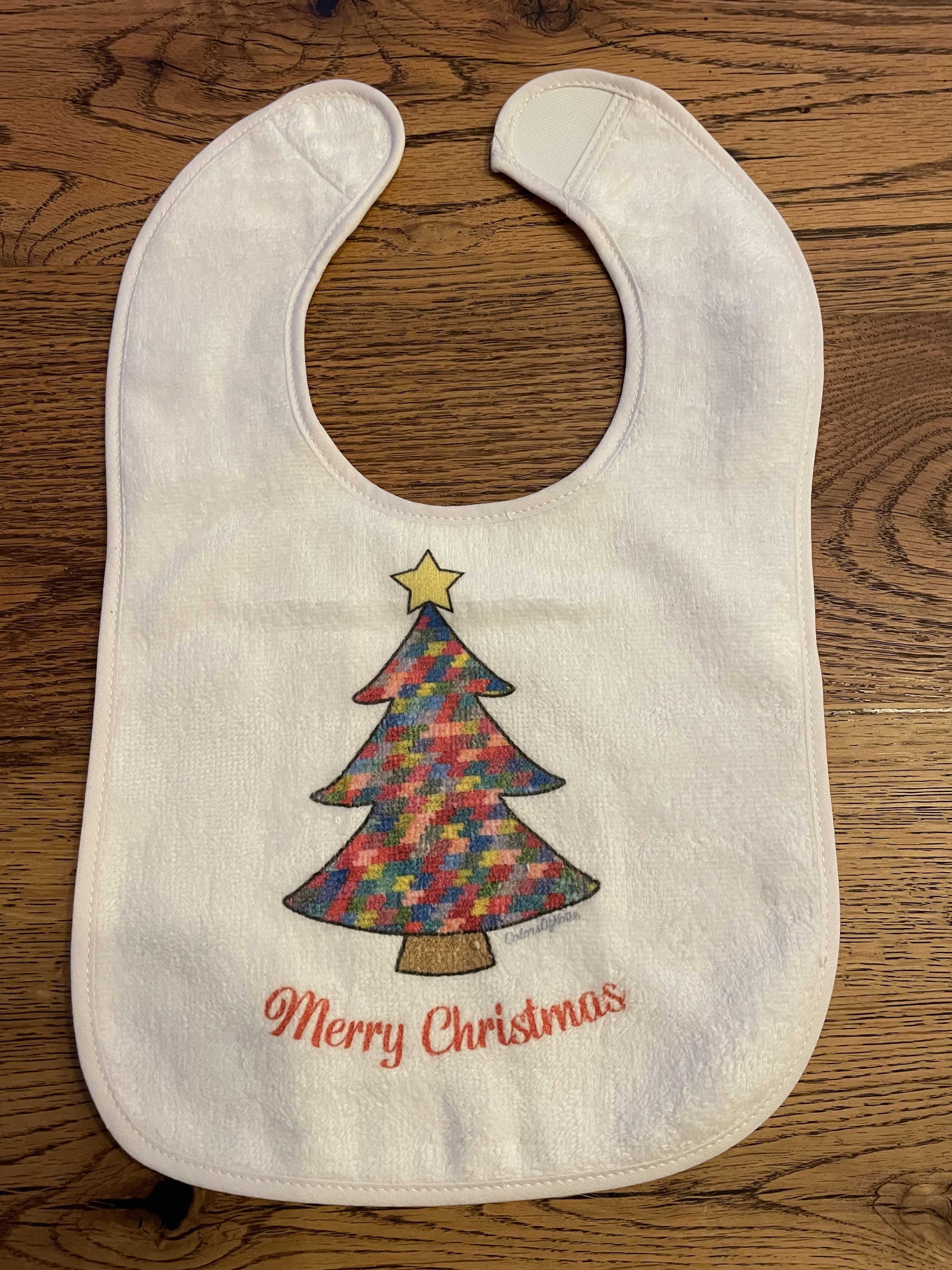 Christmas Tree Baby Bib