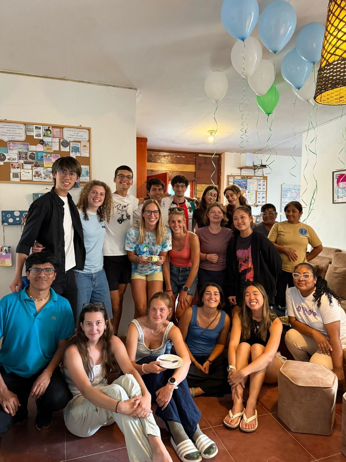 Volunteers enjoying birthday celebrations in the EcoSwell office!