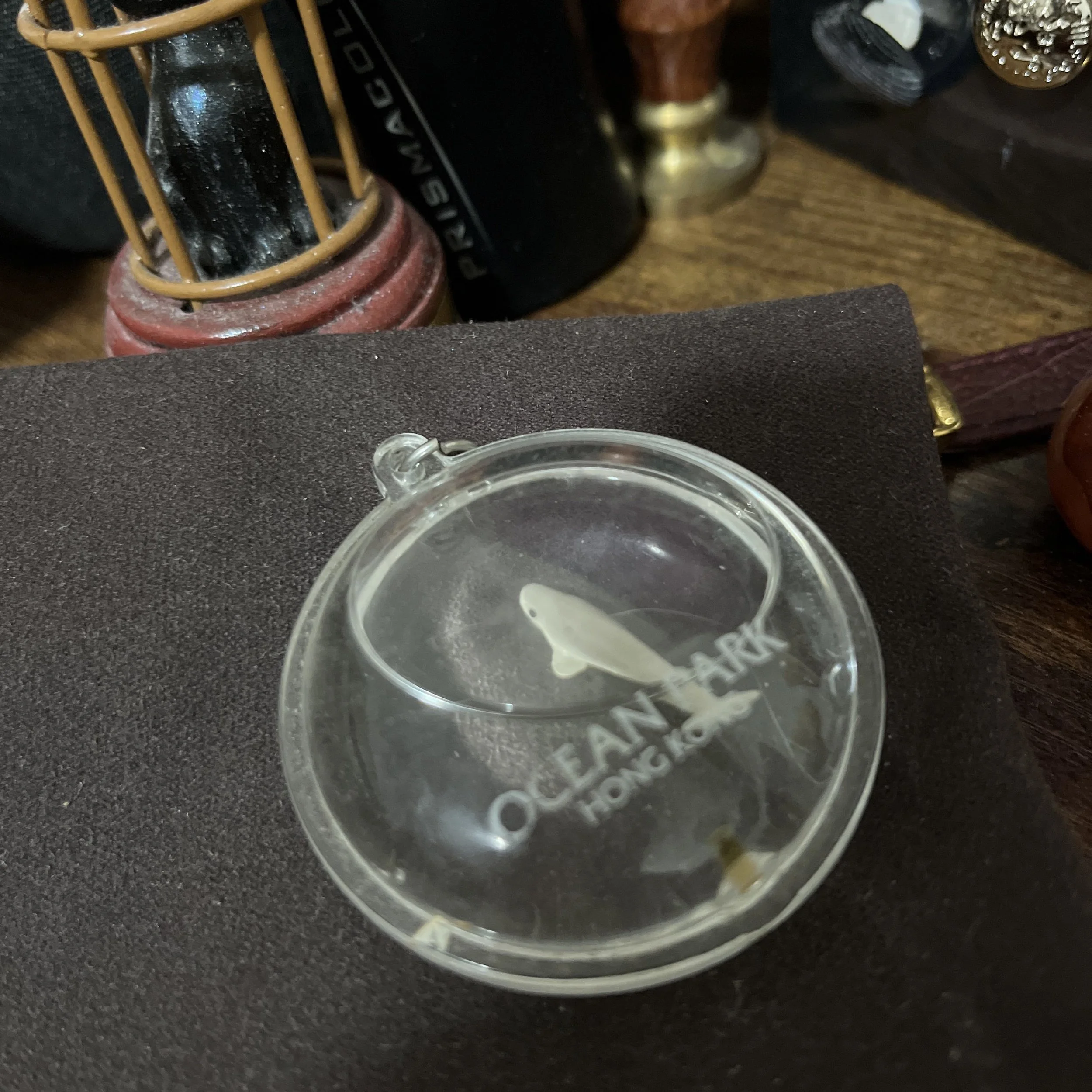 Discoloured oil in water