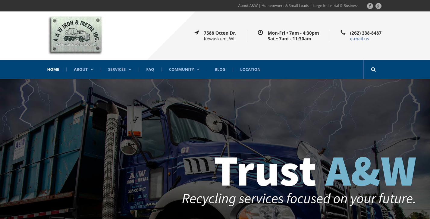 WEB DESIGN / A&W Iron & Metal