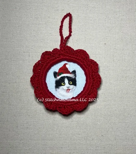 Cat Ornament - tuxedo cat.jpg