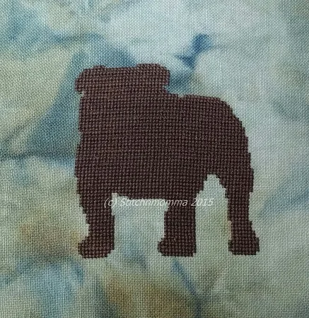 Bulldog Silhouette Cross Stitch Pattern