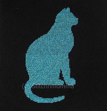 Cat Silhouette Cross Stitch Pattern