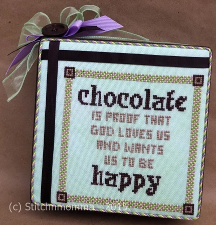 Chocolate Is Proof Cross Stitch Pattern