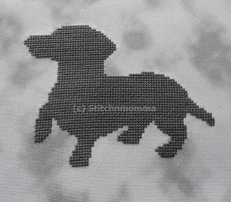Dachshund Silhouette Cross Stitch Pattern