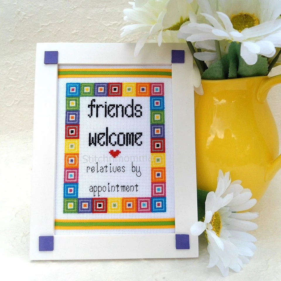 Friends Welcome Cross Stitch Pattern