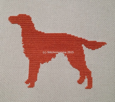 Irish Setter Silhouette Cross Stitch Pattern