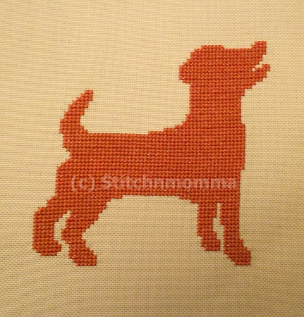 Jack Russell Silhouette Cross Stitch Pattern