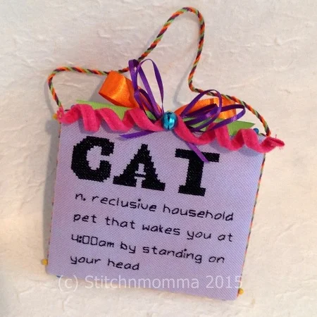Modern Dictionary:  Cat Cross Stitch Pattern