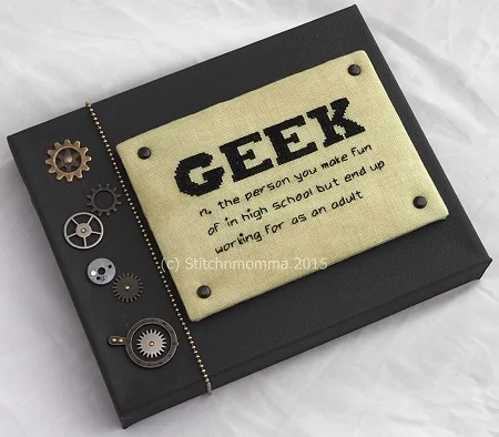 Modern Dictionary:  Geek Cross Stitch Pattern