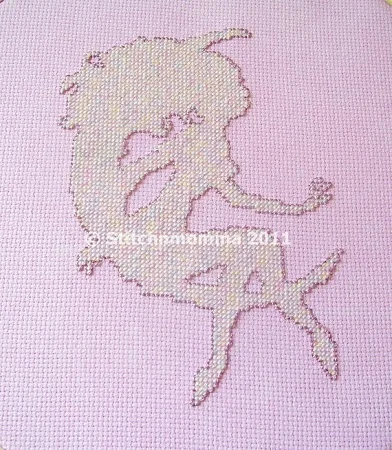 Moon Goddess Silhouette Cross Stitch Pattern