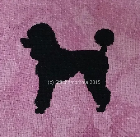 Poodle Silhouette Cross Stitch Pattern