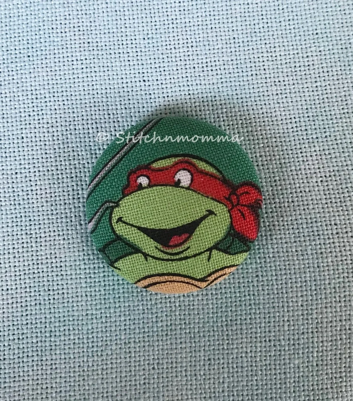 Needle Minder - TMNT - on fabric.jpg