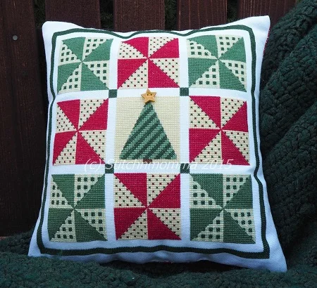 Pinwheel Christmas Quilt Cross Stitch Pattern