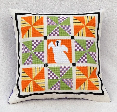Pinwheel Halloween Quilt Cross Stitch Pattern