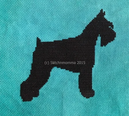 Schnauzer Silhouette Cross Stitch Pattern