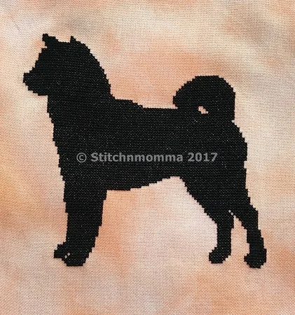 Shiba Inu Silhouette Cross Stitch Pattern
