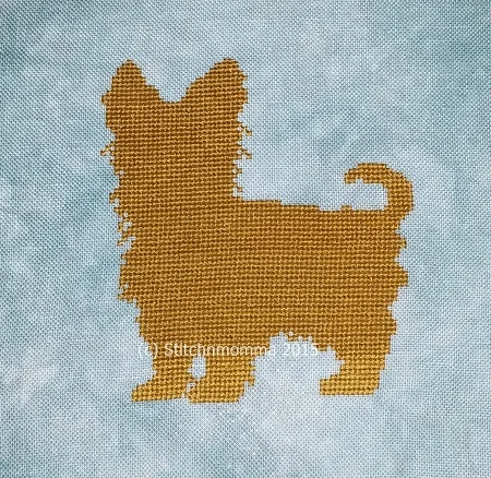 Yorkshire Terrier (Yorkie) Silhouette Cross Stitch Pattern