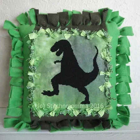 T-Rex Silhouette Cross Stitch Pattern
